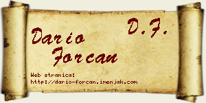 Dario Forcan vizit kartica